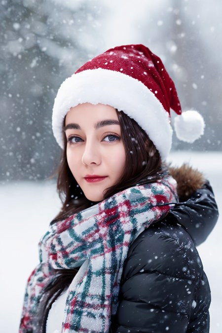 00068-2160751585-ultra realistic 8k raw photo, (photorealistic_1.4), dilraba, snowflakes, portrait, looking at viewer, winter hat, christmas clot.jpg